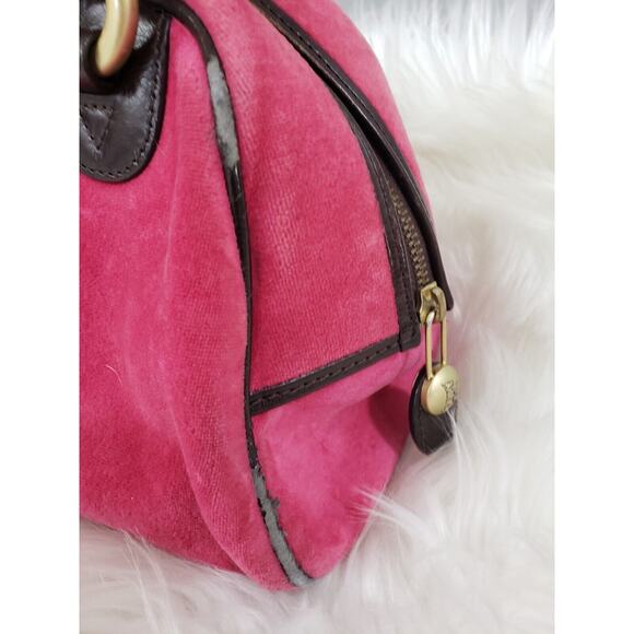 Vintage Juicy Couture Bowler Bag‎ Y2K Pink Velvet - Picture 3 of 11